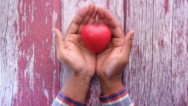 hands holding a heart